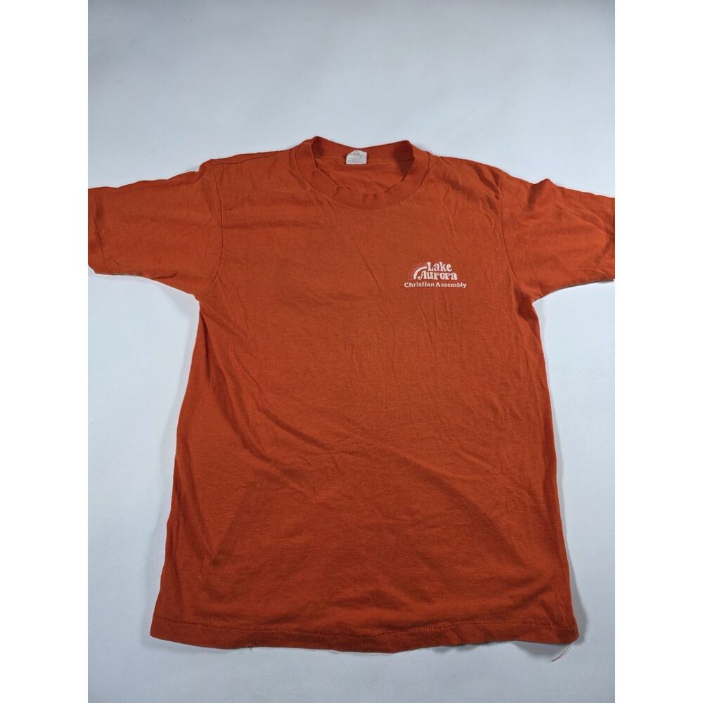 Florida Spring Break Camp 1983 Shirt Orange Medium Lake Aurora